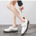 New Arrival Nice Ladies White Genuine Leather Ankle Lining Female Casual Shoes Sewing Martens Luxury Chunky Flats Women Shoes